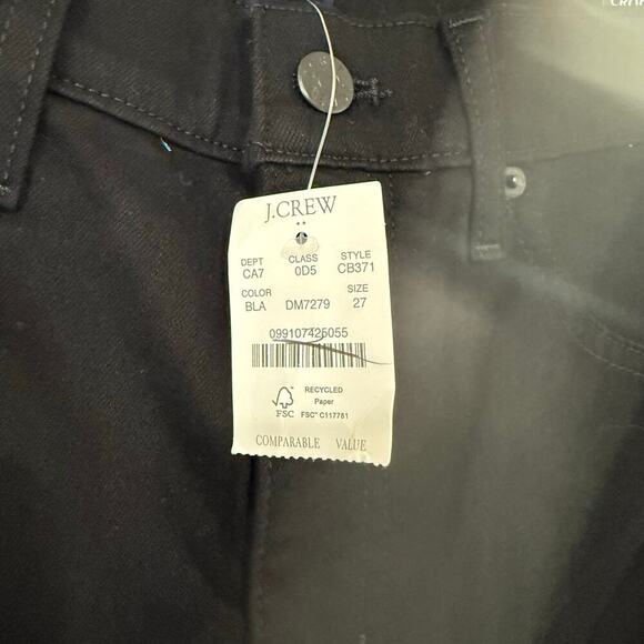 NWT J.Crew Cropped Wide Leg Black Jean in All Day Stretch CB371 Size 27 - Picture 3 of 6